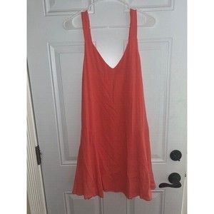 Sanctuary Dress Womens Size M Harlow Drop Waist Peach Cuban Coral Flared EUC